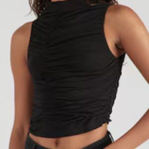NWT Urban Outfitters BDG Black Ruched Tank Top